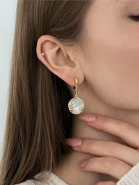 Сережки "Gold Sun" - Медсплав - арт. 9280414245 - Le'Perle - мініатюра 1