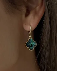 Сережки "Chrome Clover" - Медсплав - арт. 8922003116 - Le'Perle - мініатюра 4