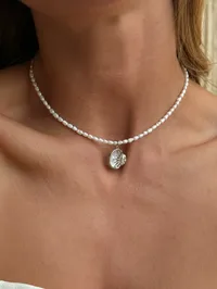 Кольє “Dara” - Срібне Покриття, Річкові Перлини - арт. 9626540447 - Le'Perle - мініатюра 1