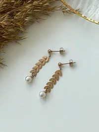Сережки "Колосок" - Медсплав - арт. 4270690232 - Le'Perle - мініатюра 3