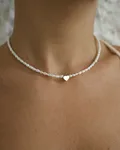 Кольє "Silver Pearl Heart"