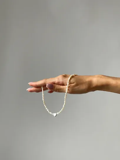 Кольє "Silver Pearl Heart"