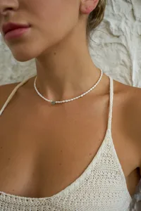 Кольє "Silver Pearl Heart" - Річкові Перлини - арт. 1499879059 - Le'Perle - мініатюра 4