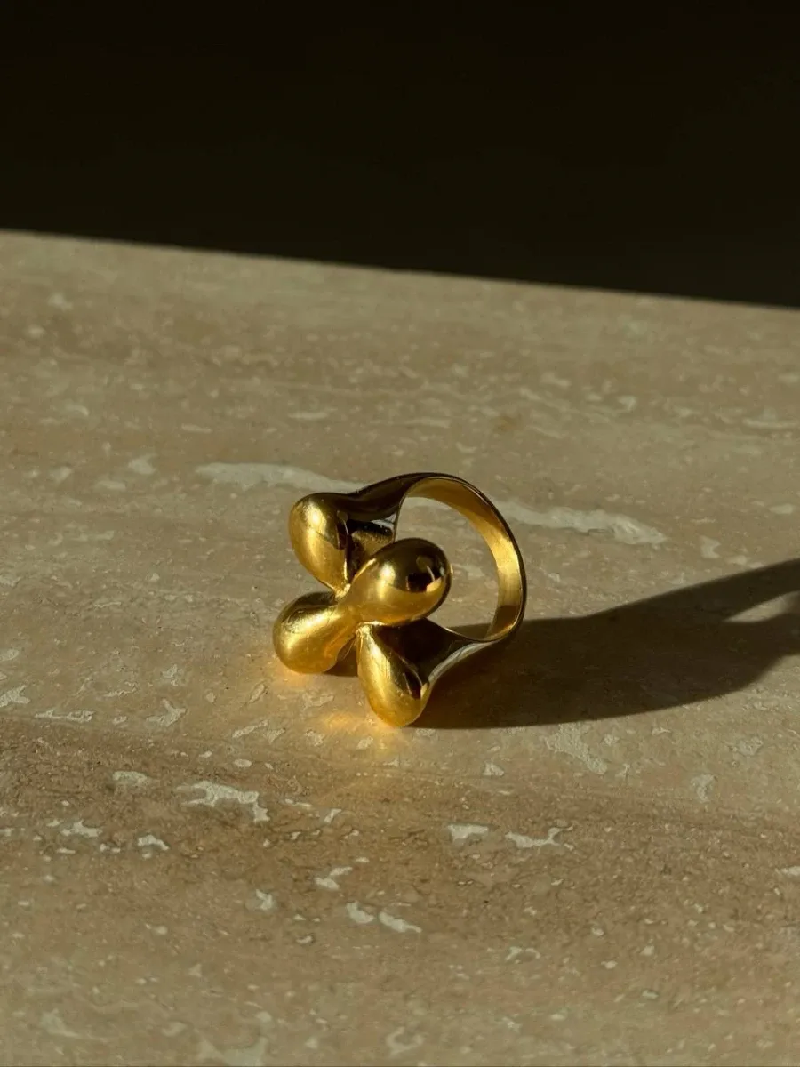 Каблучка "Квітка Gold" - Медсплав - арт. 2273949336 - Le'Perle - фото 4