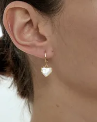 Сережки "Lilly" - Медсплав, Перламутрові Серця - арт. 9114210891 - Le'Perle - мініатюра 5