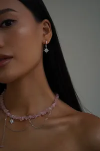 Сережки "Pinky Star" - Медсплав - арт. 5104936308 - Le'Perle - мініатюра 6