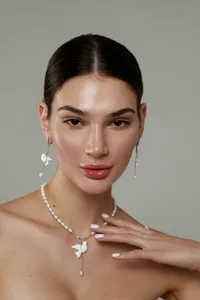 Сережки "Silver Горлиця" - Медсплав, Полімерна глина - арт. 4973406847 - Le'Perle - мініатюра 5