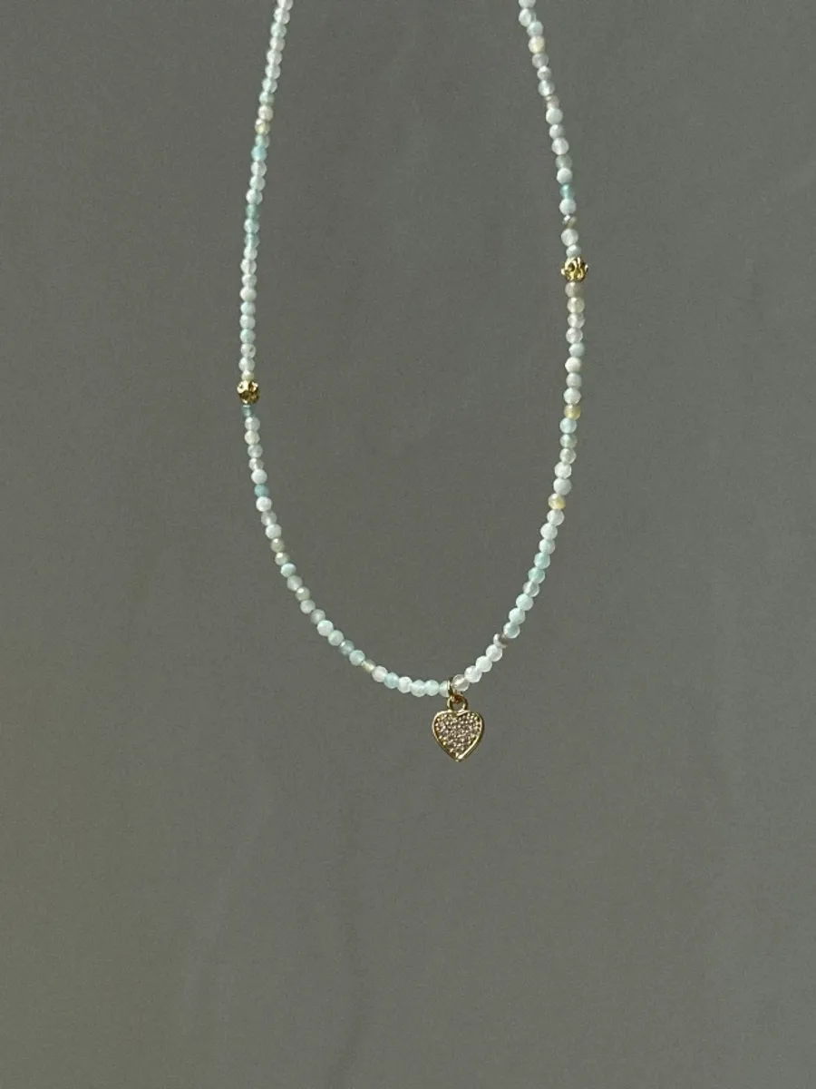 Кольє "Aqua" - Аквамарин Гранований - арт. 8199880046 - Le'Perle - фото 5