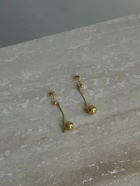 Сережки "Spogad Gold" - Медсплав - арт. 3852971558 - Le'Perle - мініатюра 4