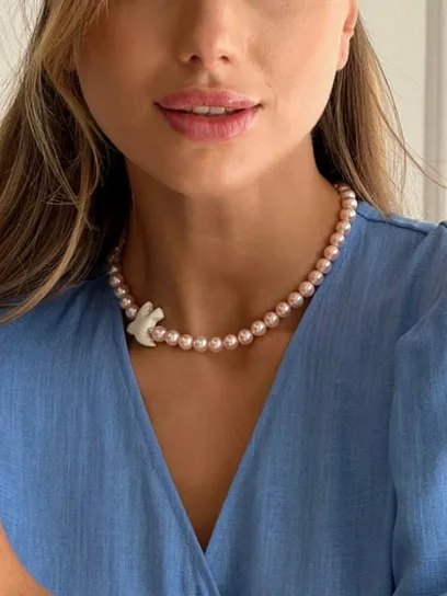 Кольє "Рожева Голубка"