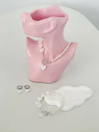 Сет "Vita" - Річкові Перлини, Перламутрові Серця - арт. 2783845067 - Le'Perle - мініатюра 1
