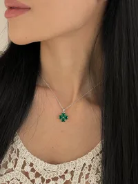 Кольє "Green Flower" - Медсплав - арт. 7906601748 - Le'Perle - мініатюра 6