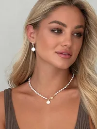 Сережки "Glow Clover" - Медсплав - арт. 9026944190 - Le'Perle - мініатюра 5