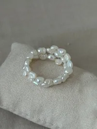 Каблучка "Twice Pearl" - Медсплав, Річкові Перлини - арт. 9218297727 - Le'Perle - мініатюра 1