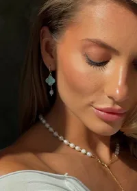 Сережки "Chrome Perla" - Медсплав - арт. 7215102212 - Le'Perle - мініатюра 1