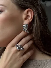 Каблучка "Silver Balls" - Медсплав - арт. 2362560656 - Le'Perle - мініатюра 3