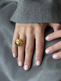 Каблучка "Gold Wave" - Медсплав - арт. 4631285129 - Le'Perle - мініатюра 2