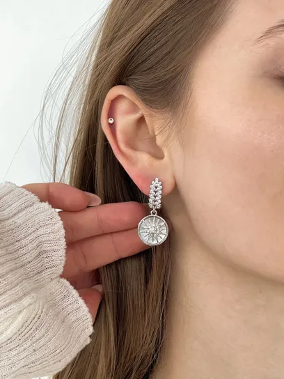 Сережки "Steel Eliza" - арт. 1130510140 - Le'Perle