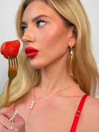 Сережки "Long Sparkling" - Медсплав, Преміум Перли - арт. 6584622498 - Le'Perle - мініатюра 6