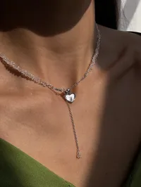 Кольє "Shiny Lilly" - Медсплав, Ювелірне скло - арт. 8538679713 - Le'Perle - мініатюра 1