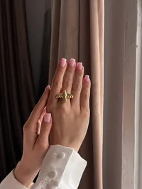 Каблучка "Gold Горлиця" - Сталь - арт. 7479923585 - Le'Perle - мініатюра 2