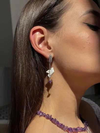 Сережки "Amethyst Горлиця"