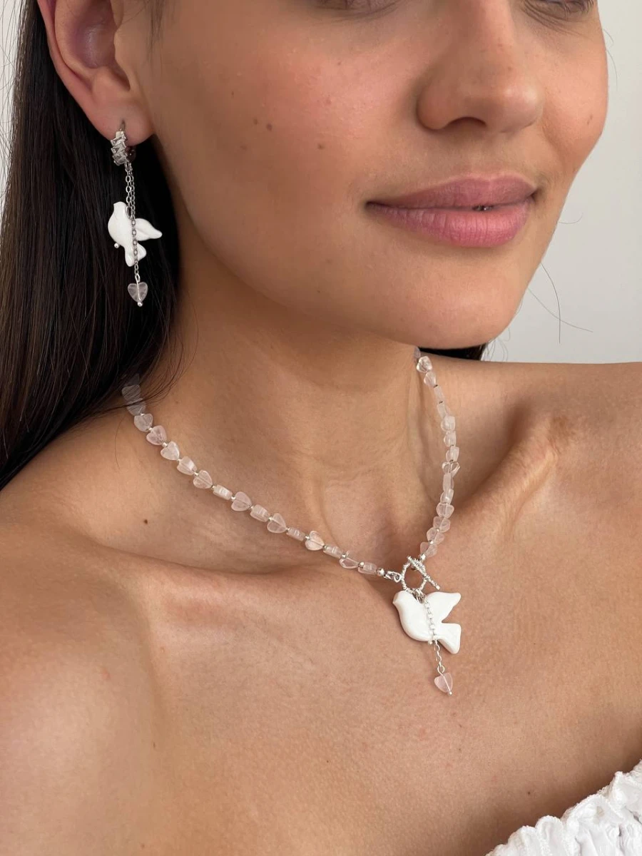 Кольє "Серце і Пташка"