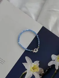 Браслет "Sea Togl" - Медсплав, Ювелірне скло - арт. 5317592776 - Le'Perle - мініатюра 1