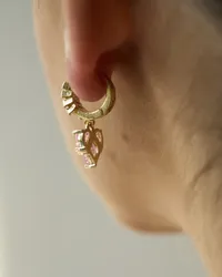 Сережки "Pink Vera" - Медсплав, Ювелірне скло - арт. 3442573187 - Le'Perle - мініатюра 4