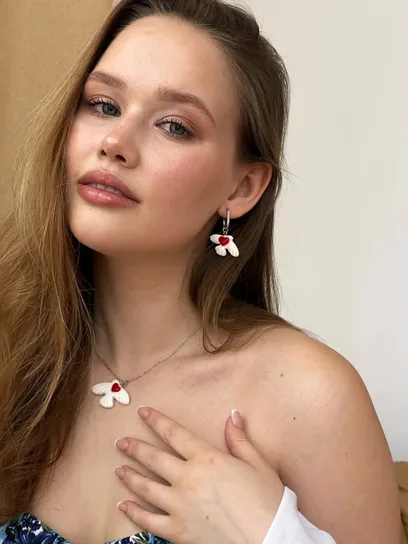 Сережки "Серце Горлиці"