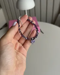 Браслет "Purple Sofi" - Медсплав, Ювелірне скло - арт. 7148764847 - Le'Perle - мініатюра 2