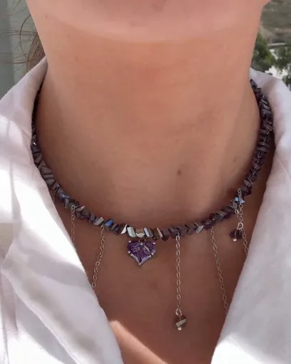 Кольє "Purple Sofi" - арт. 5002064480 - Le'Perle