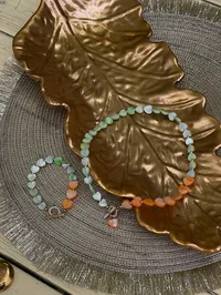 Кольє "Matcha Orange" - Медсплав, Перламутрові Серця - арт. 8987288323 - Le'Perle - мініатюра 2