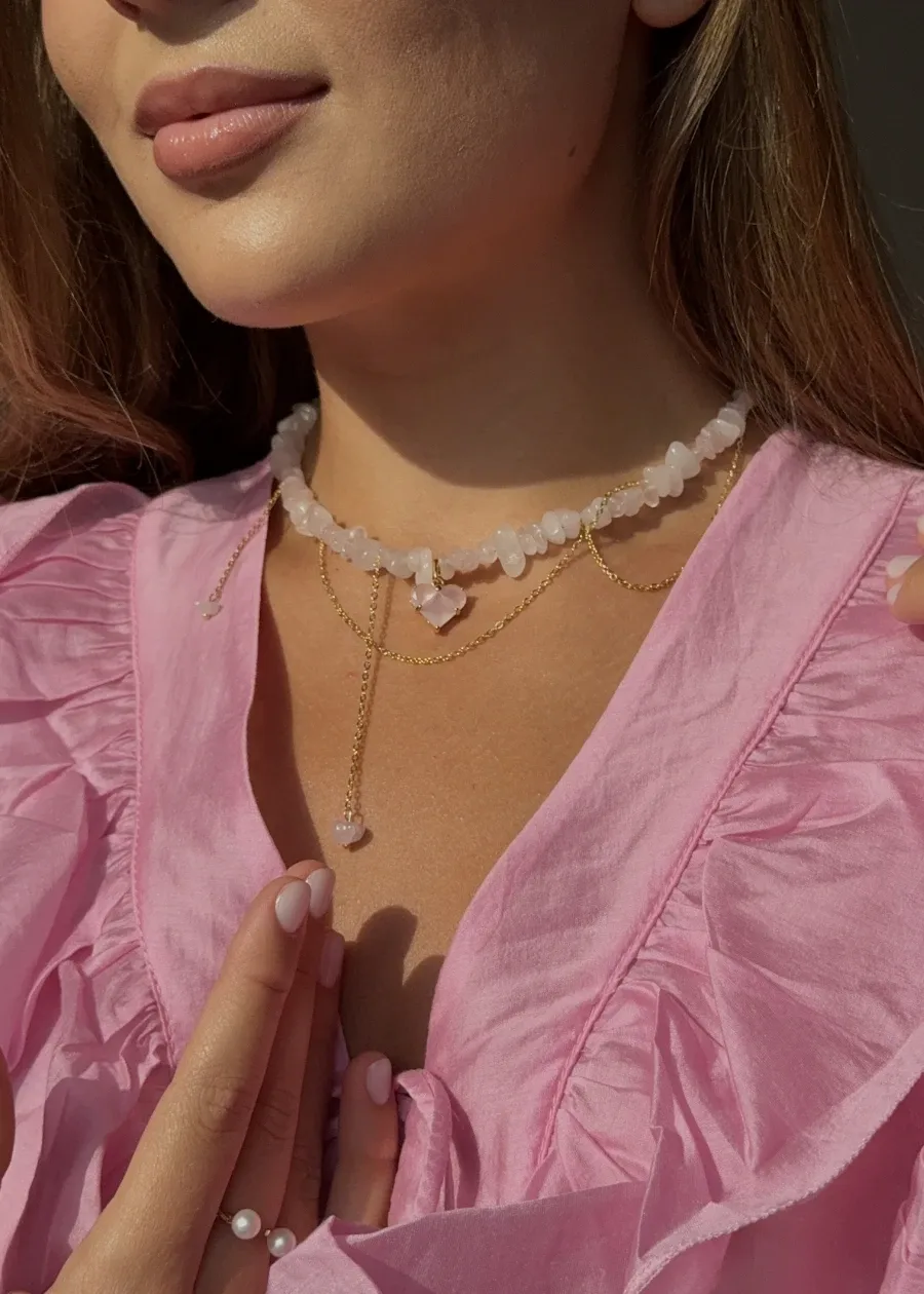 Кольє “Pinky Lovely” - Кварц Крихта - арт. 1563084622 - Le'Perle - фото 1
