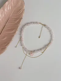 Кольє “Pinky Lovely” - Кварц Крихта - арт. 1563084622 - Le'Perle - мініатюра 2
