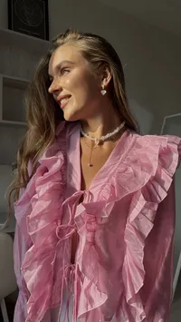 Сережки “Pinky Lovely” - Медсплав, Ювелірне скло - арт. 5198084658 - Le'Perle - мініатюра 4