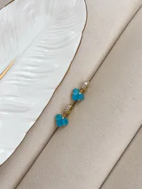 Сережки “Blue Lovely” - Ювелірне скло - арт. 8956476267 - Le'Perle - мініатюра 1