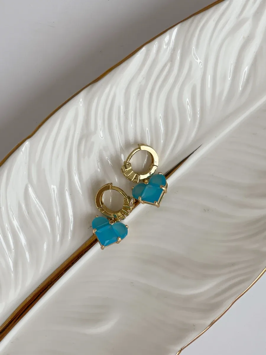 Сережки “Blue Lovely” - Ювелірне скло - арт. 8956476267 - Le'Perle - фото 3
