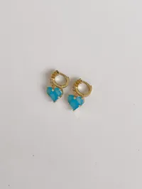 Сережки “Blue Lovely” - Ювелірне скло - арт. 8956476267 - Le'Perle - мініатюра 4