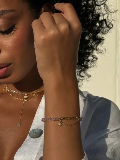 Браслет “Рожеві Зірки”