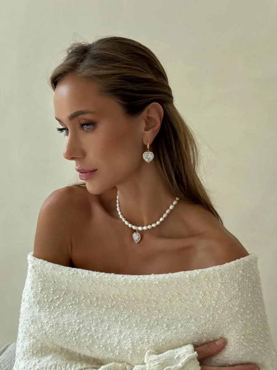 Кольє “White Amazing” - Медсплав, Річкові Перлини - арт. 1098468378 - Le'Perle - фото 2