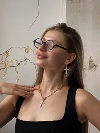 Кольє “Barroco Amen” - Медсплав, Майорка, Циркон - арт. 5366700440 - Le'Perle - мініатюра 5