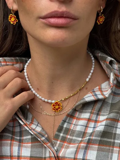 Кольє “Чорнобривці”