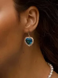 Сережки “Blue Amazing” - Медсплав - арт. 3513382919 - Le'Perle - мініатюра 4