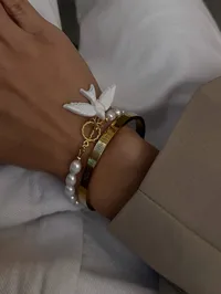 Браслет “Gold Сокіл” - Річкові Перлини - арт. 5573997776 - Le'Perle - мініатюра 1