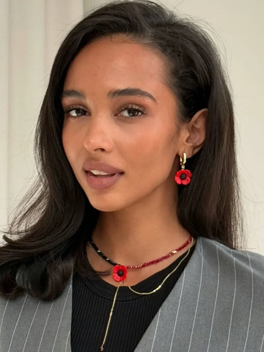 Сережки “Червоний Мак” - Медсплав - арт. 1691439618 - Le'Perle - фото 3