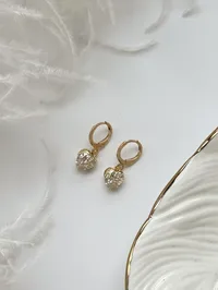 Сережки “Shiny” - Медсплав - арт. 9106550984 - Le'Perle - мініатюра 2