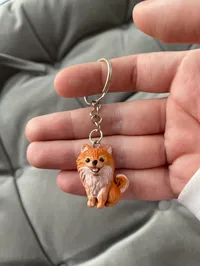 Улюбленець “Pomeranian” - Замшева мотузка, Полімерна глина - арт. LE-1765374281137 - Le'Perle - мініатюра 5