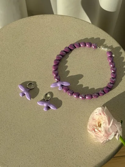 Кольє "Бузкова Горлиця"