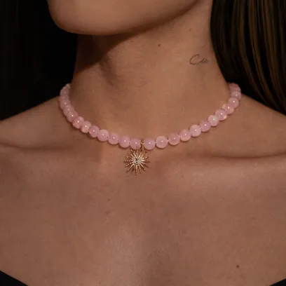 Кольє "Рожеве Різдво"